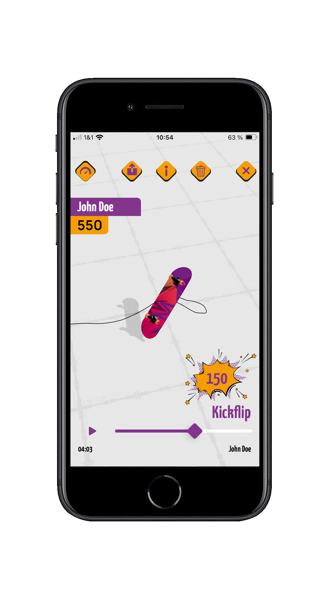 Spinnax Freak Skateboard App